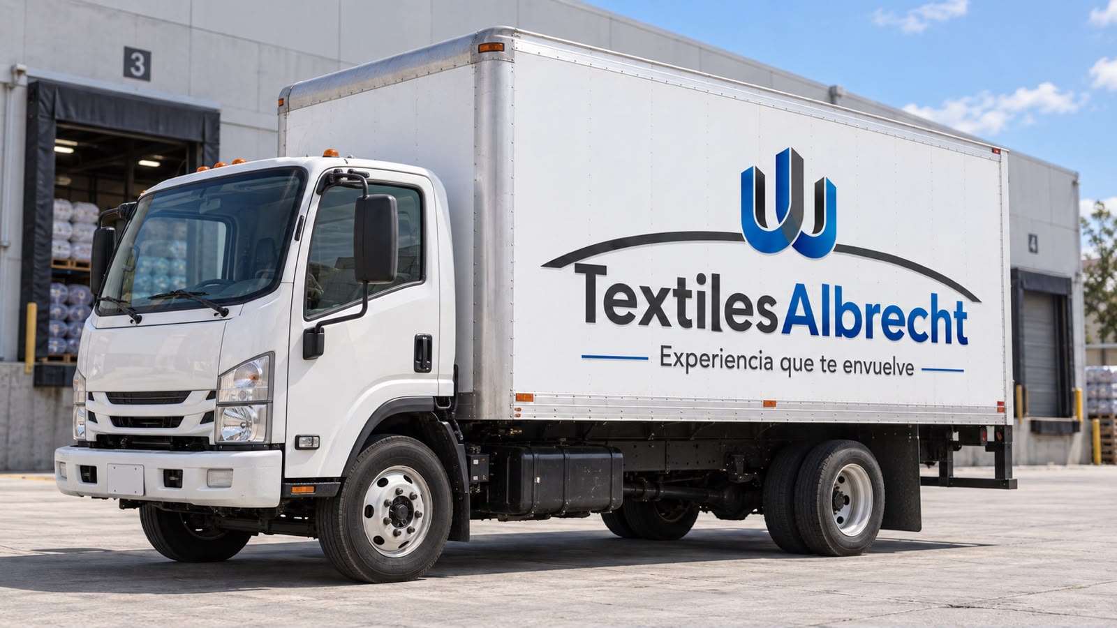 Camión de distribución de Textiles Albrecht